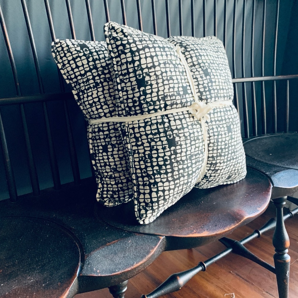 Set of two (2) Handmade 16" Cotton Throw Pillows High Quality Upholstery Fabric